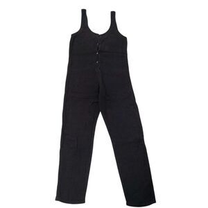 STILLWATER Lost in Love Gauze Jumpsuit Womens Medium Black Sleeveless Soft